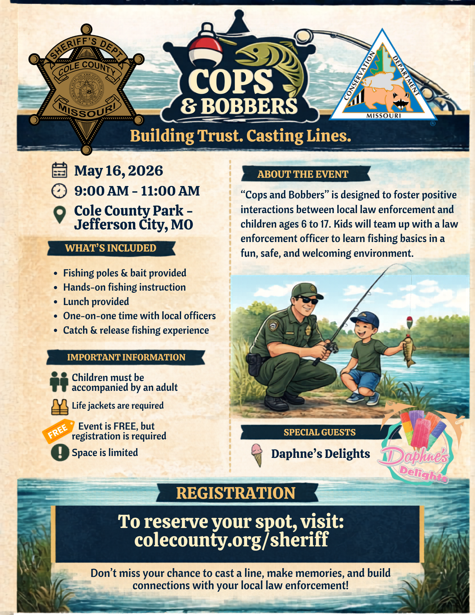 Cops and Bobbers Event Flyer 